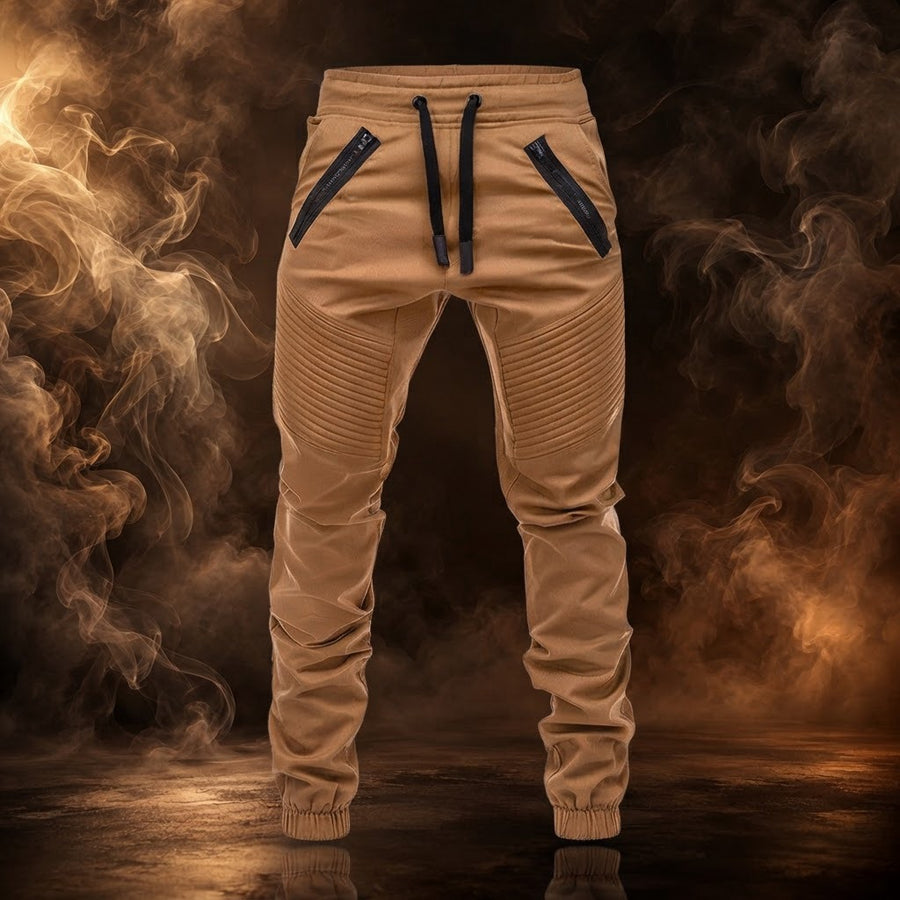 Cirino Drawstring Zip Pocket Jogger Pants for Men