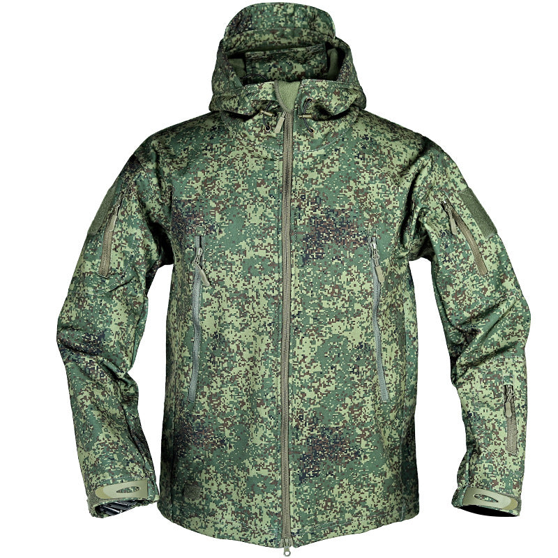 Vasco soft shell jacket, Green Digital Camo, front view