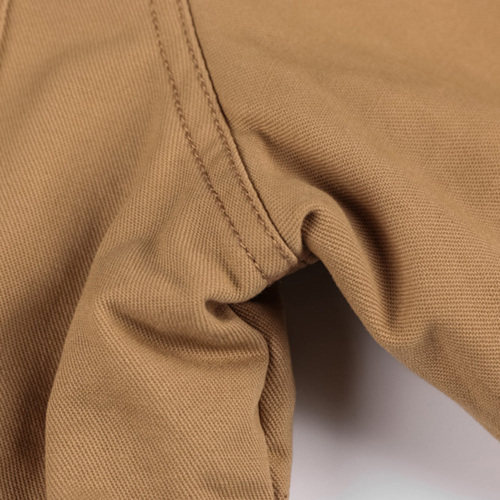Romeo military jacket, Khaki, cotton twill close-up