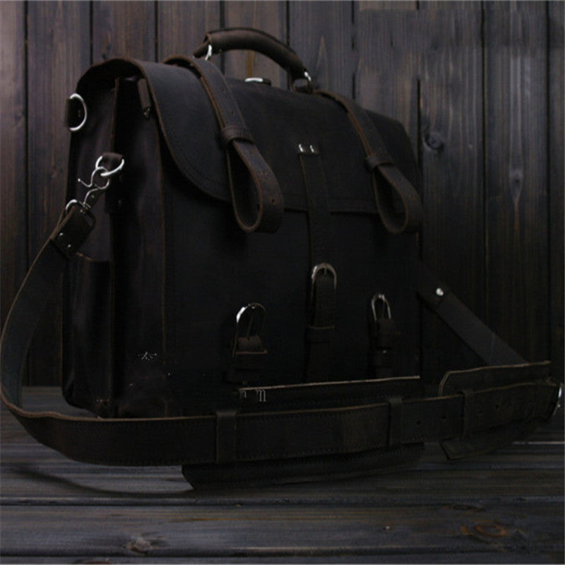 Ulisse Genuine Leather Travel Messenger Bag for Men
