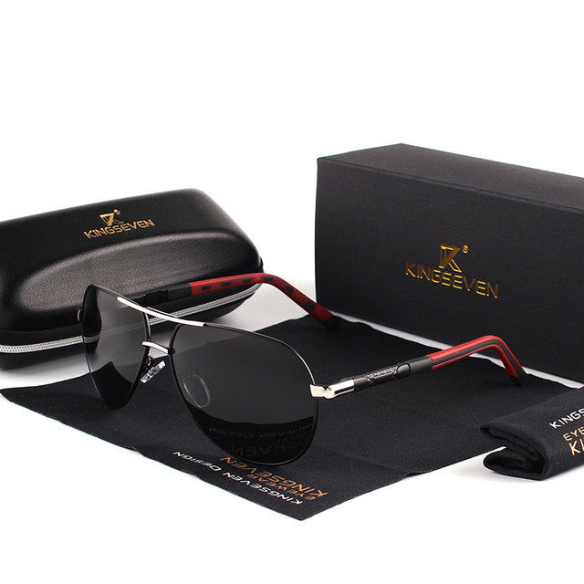 Nevio Polarized Aluminum Aviator Sunglasses for Men and Women