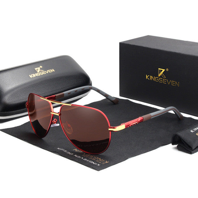 Nevio Polarized Aluminum Aviator Sunglasses for Men and Women