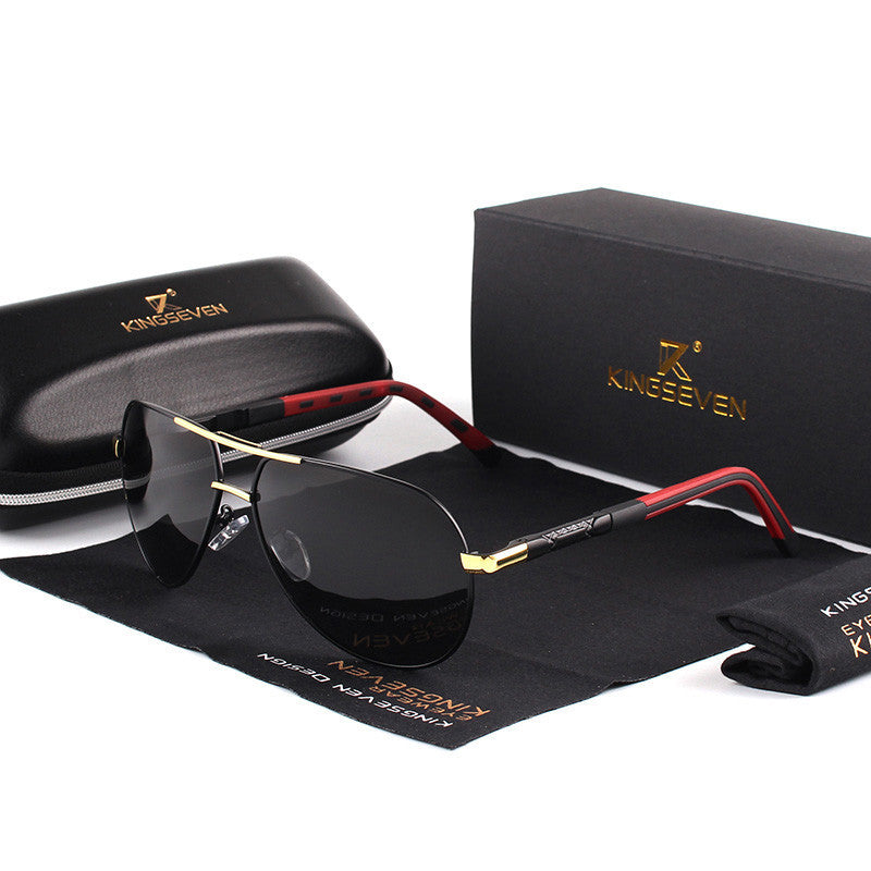 Nevio Polarized Aluminum Aviator Sunglasses for Men and Women