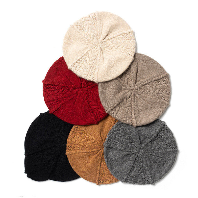 Brunella Cashmere Cable Knit Beret for Women