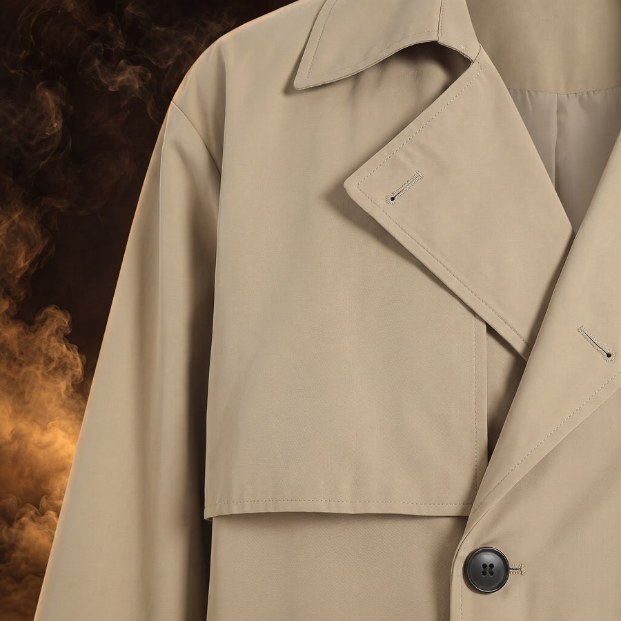Filippo Relaxed Double-Breasted Trench Coat for Men