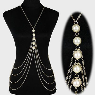 Annalisa Pearl Layered Body Chain for Women