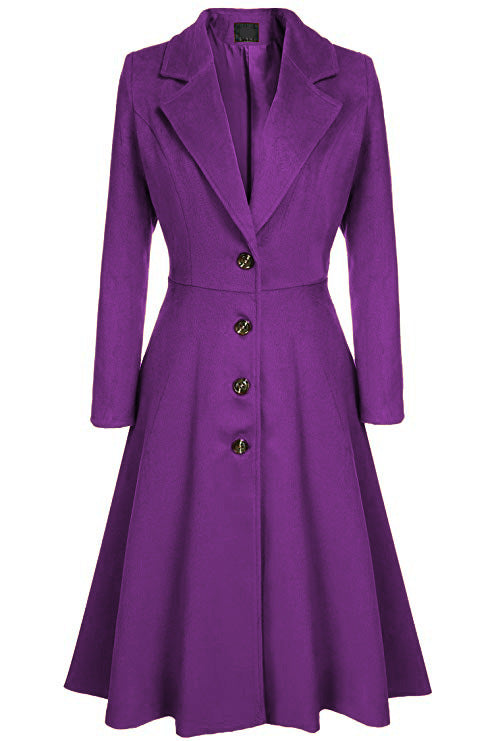 Fiorella coat, Purple, front