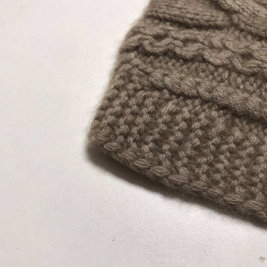 Clelia Cashmere Hand Knit Brimmed Beanie for Women