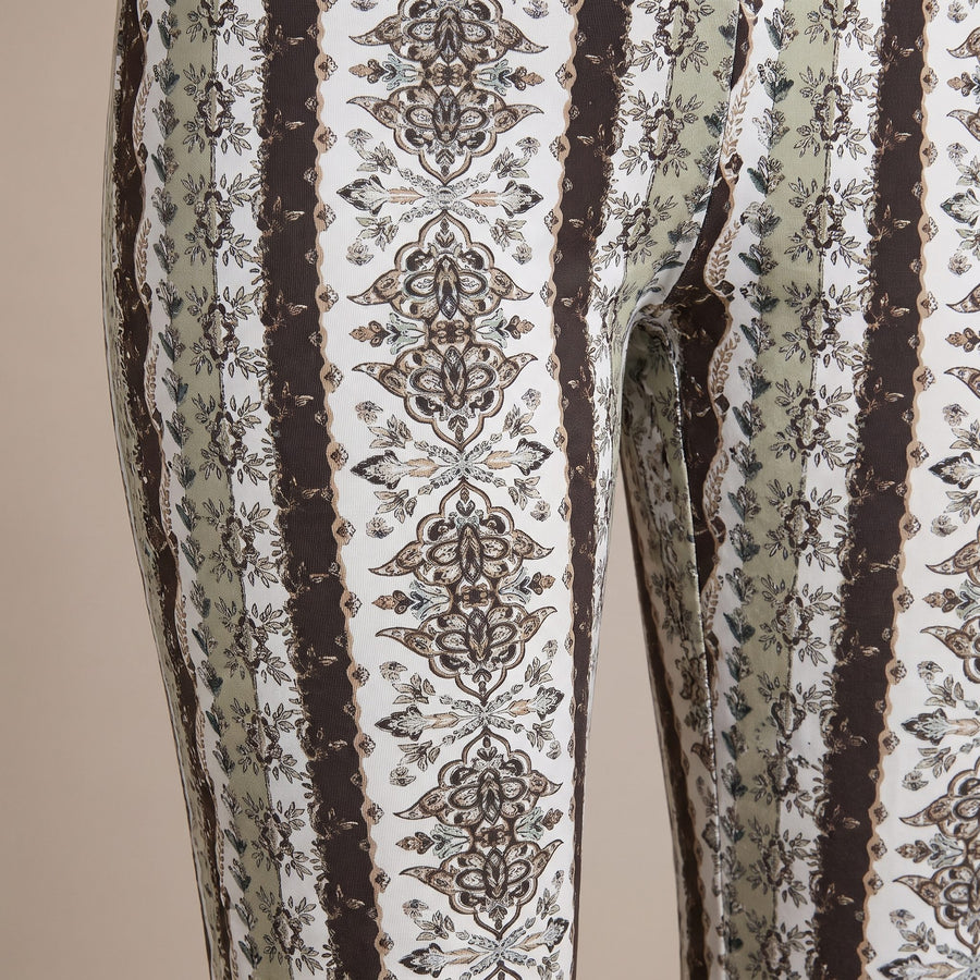 Serena Boho Print Flare Pants for Women