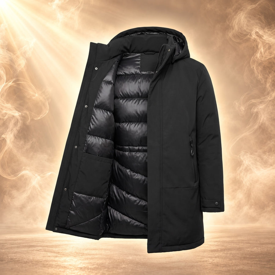 Quentin Hooded Padded Longline Parka for Men