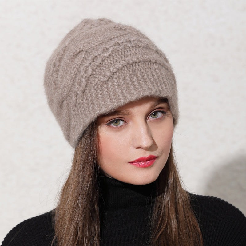 Clelia Cashmere Hand Knit Brimmed Beanie for Women