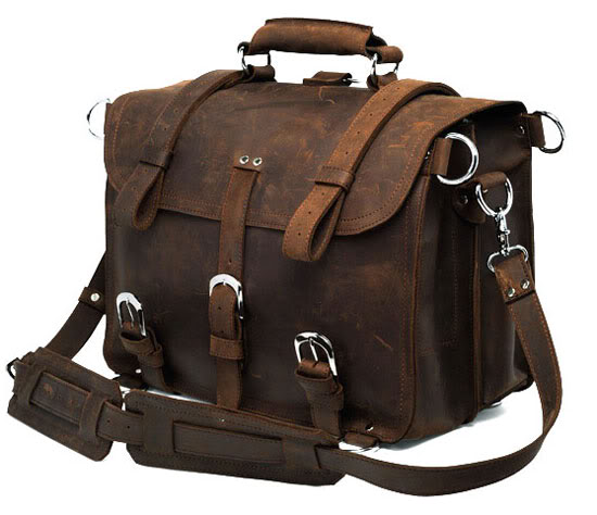 Ulisse Genuine Leather Travel Messenger Bag for Men