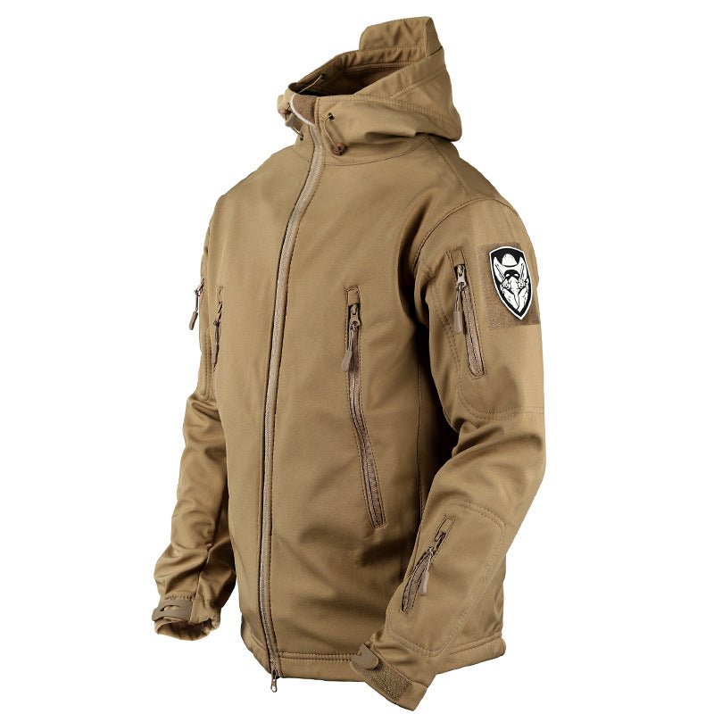 Vasco soft shell jacket, Tan, three-quarter view
