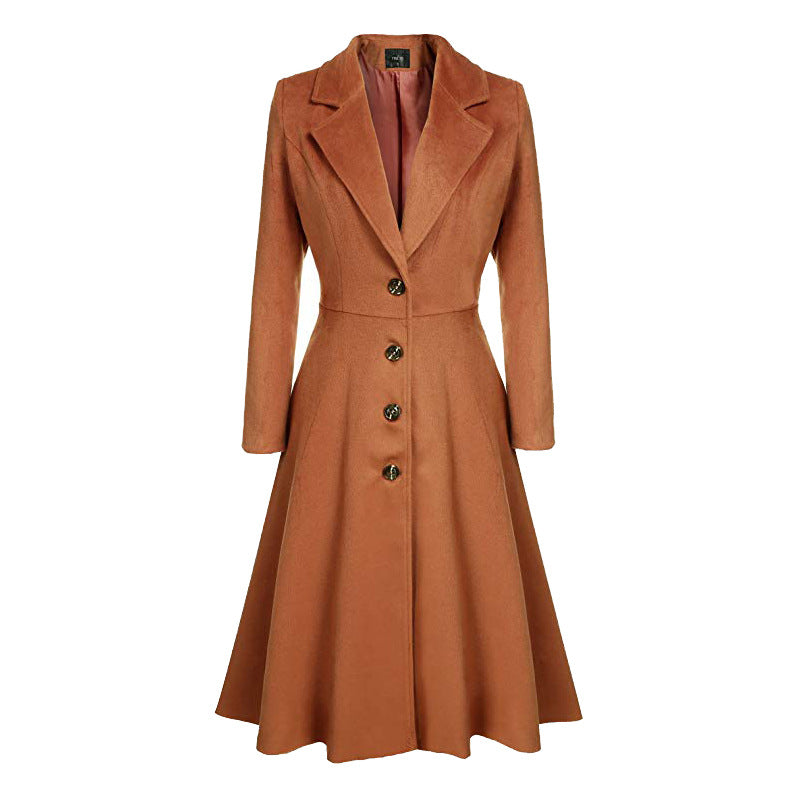 Fiorella coat, Terracotta, coat alone on white