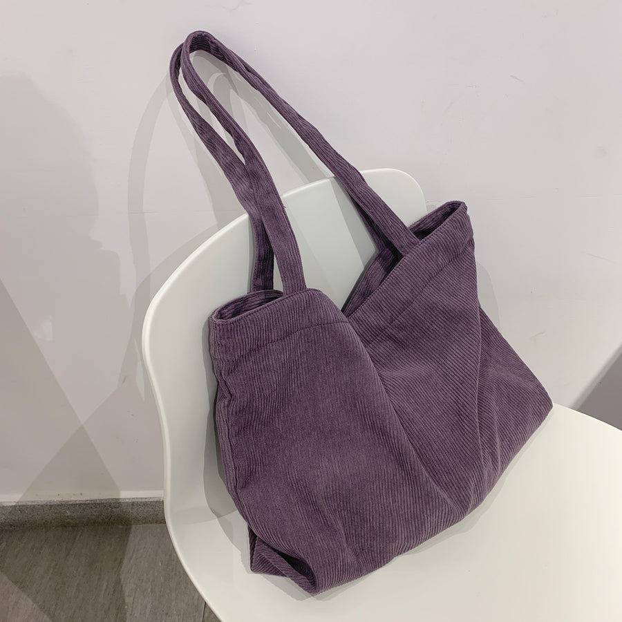 Gabriella Corduroy Tote Shoulder Bag for Women