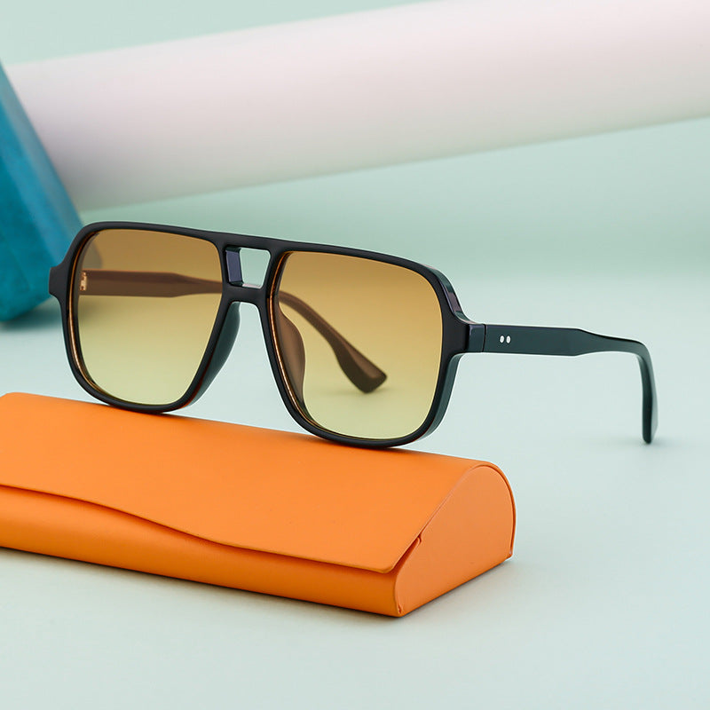 Dionisio Double Bridge Square Aviator Sunglasses for Men and Women