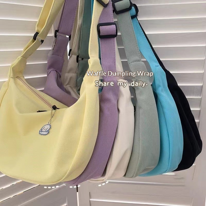 Bettina Waffle Weave Dumpling Crossbody Bag for Women