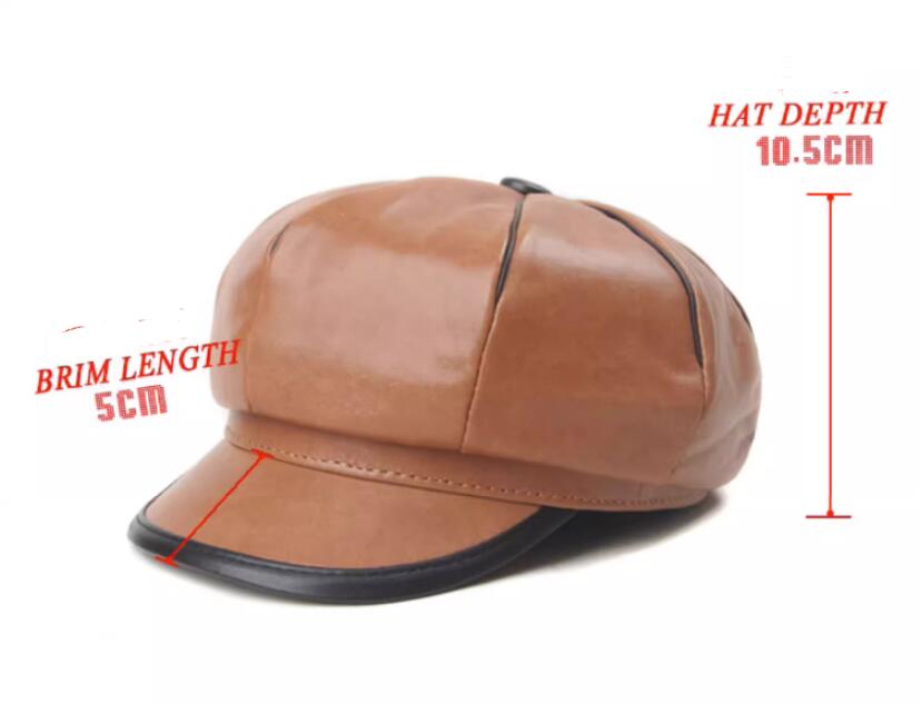 Aldo Leather Newsboy Cap for Men and Women