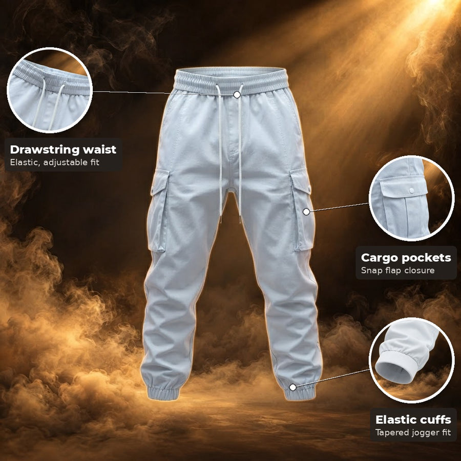 Tullio Cotton Cargo Jogger Sweatpants for Men