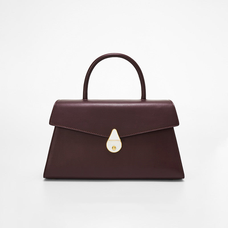 Adelina Leather Top Handle Satchel Bag for Women