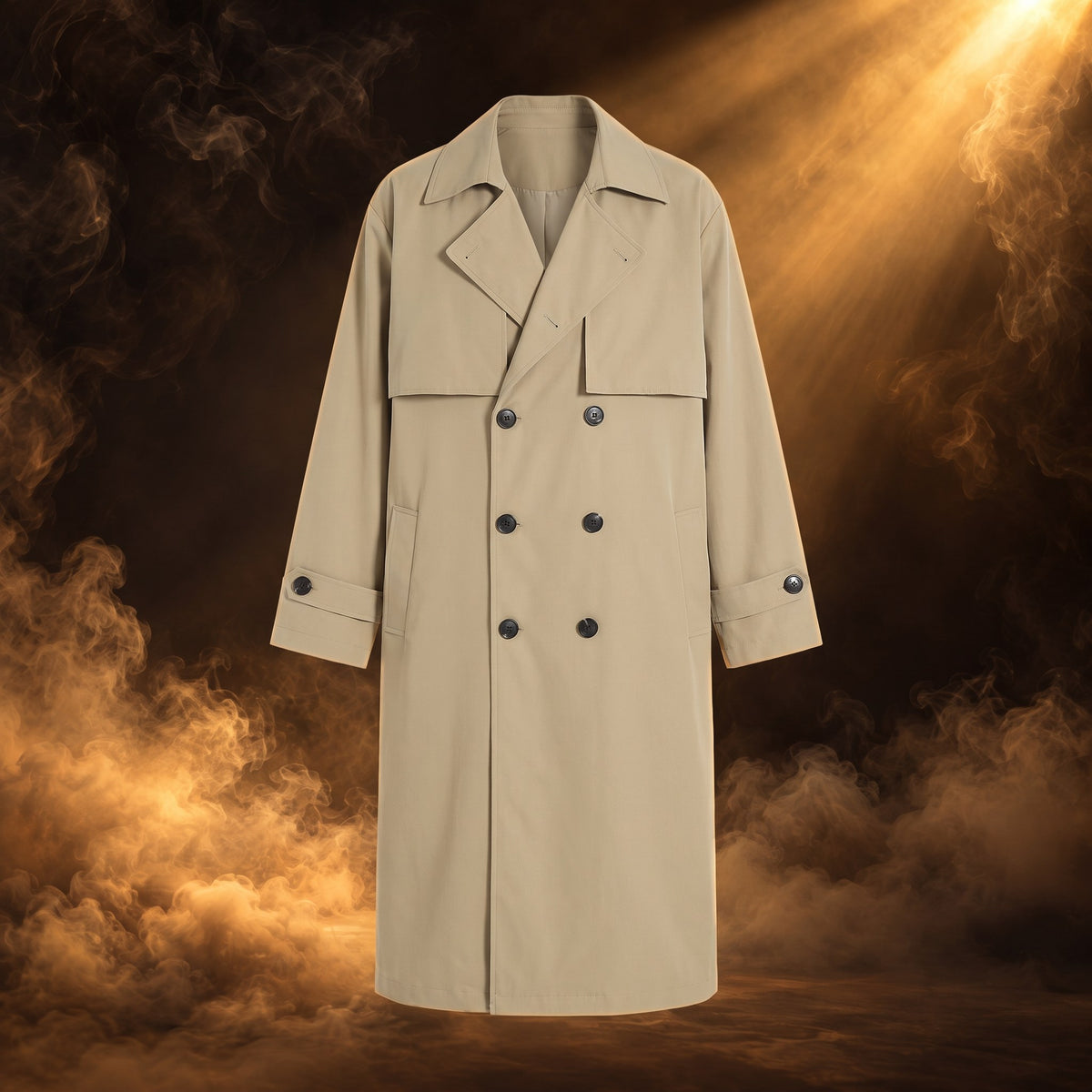 Filippo trench coat, Khaki, front