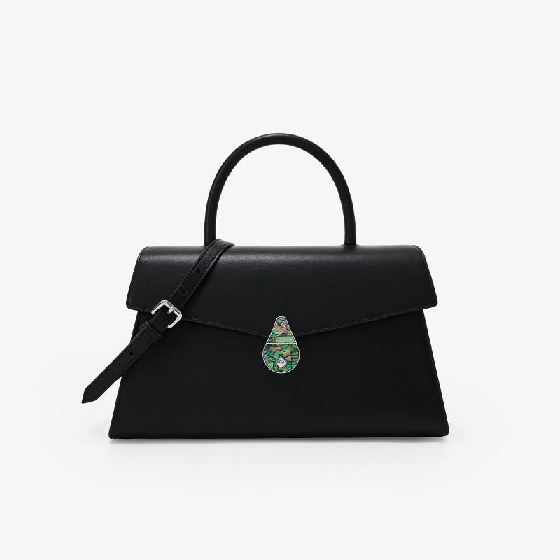 Adelina Leather Top Handle Satchel Bag for Women