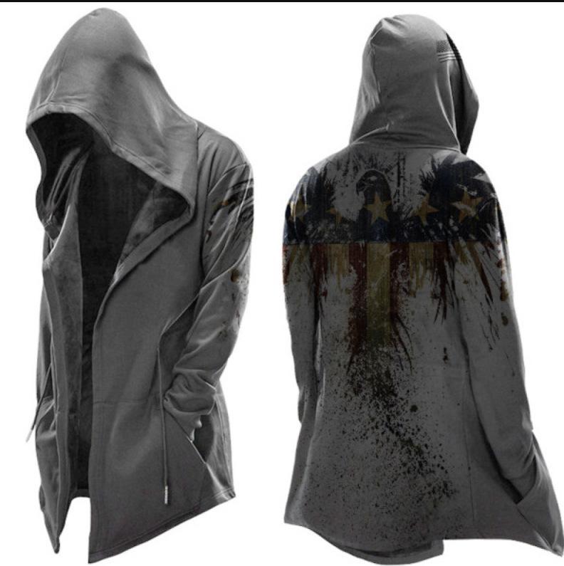 Cassius Hooded Cloak Cardigan Jacket for Men