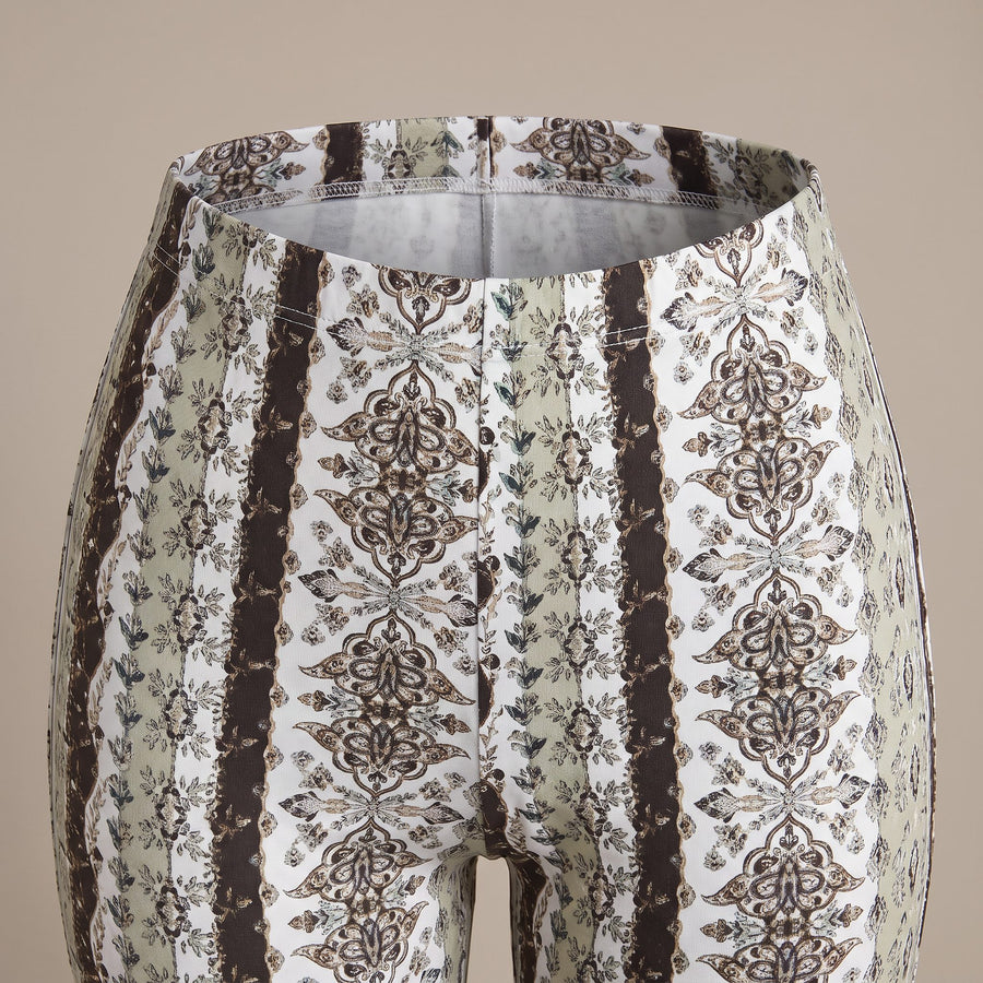 Serena Boho Print Flare Pants for Women