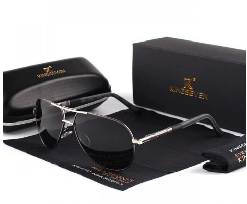Nevio Polarized Aluminum Aviator Sunglasses for Men and Women