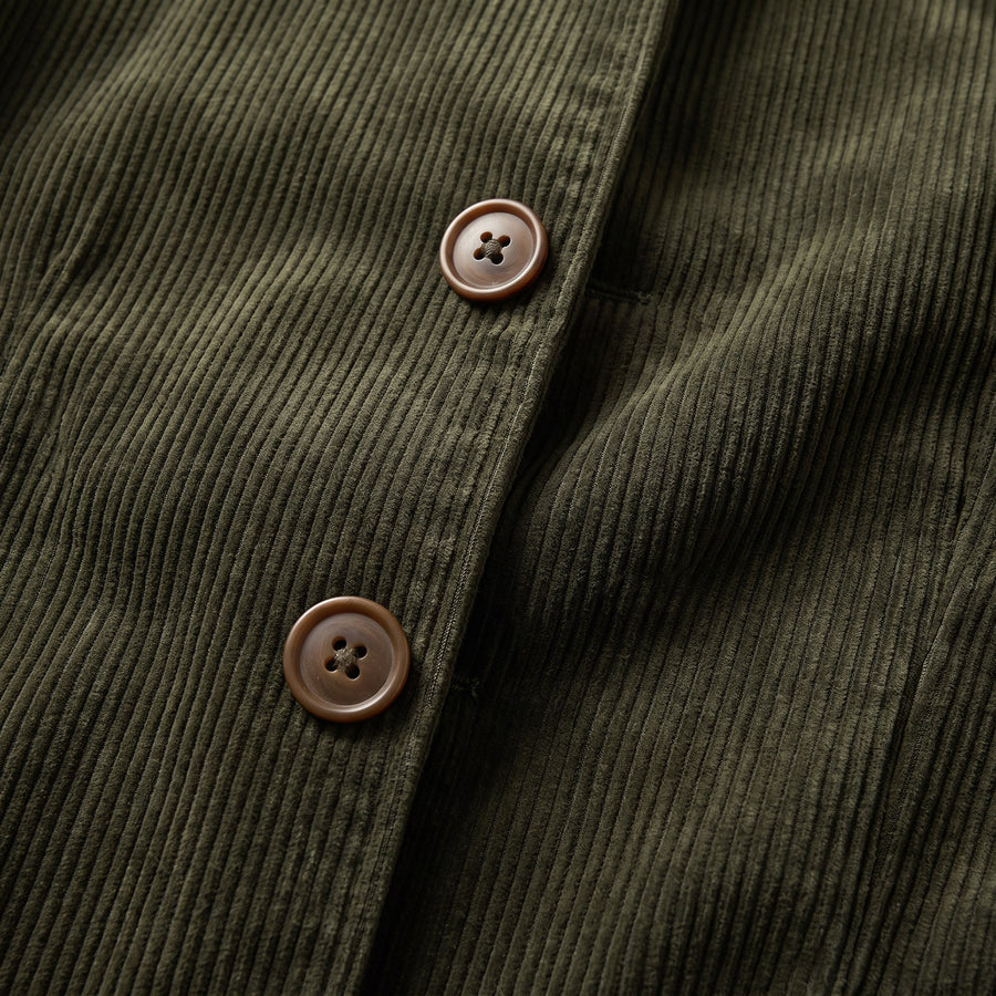 Maurizio Corduroy Stand Collar Button Jacket for Men