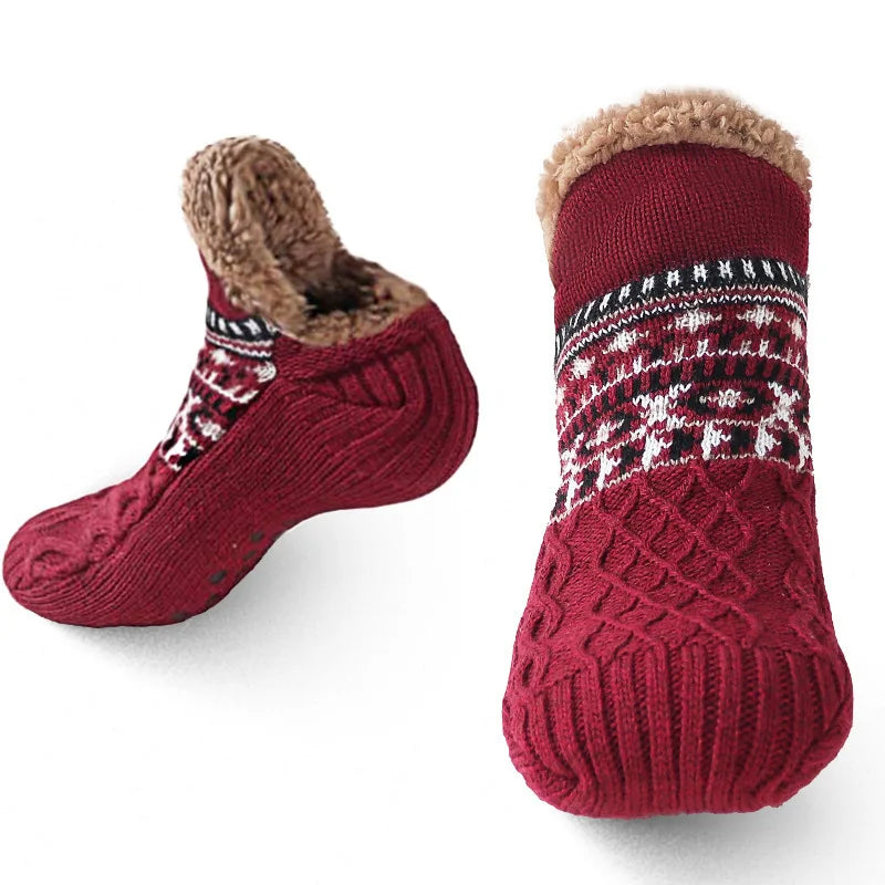 Celeste Fleece Lined Non-Slip Slipper Socks for Women and Men