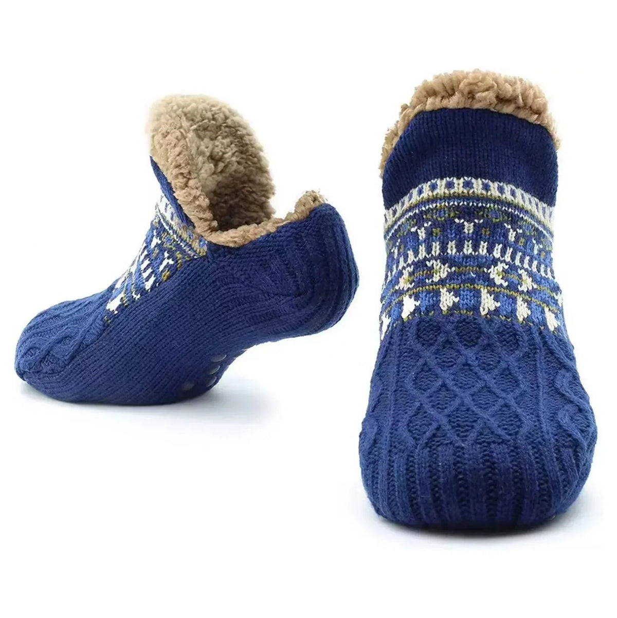 Celeste Fleece Lined Non-Slip Slipper Socks for Women and Men