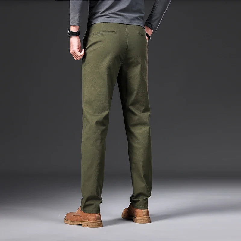 Luciano Stretch Cotton Slim Straight Chino Pants for Men - alternate view