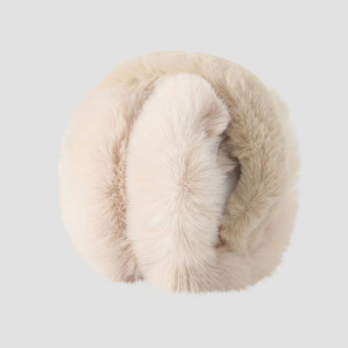 Fiorenza foldable plush earmuffs, Beige