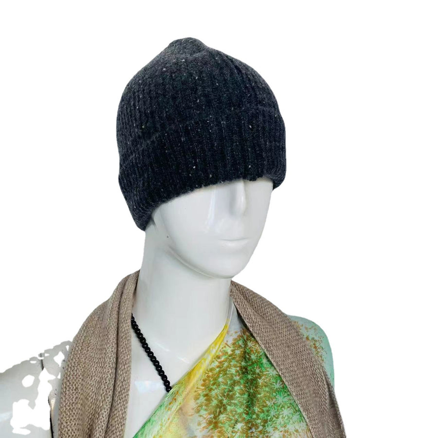 Cristiano Cashmere Ribbed Beanie for Men and Women