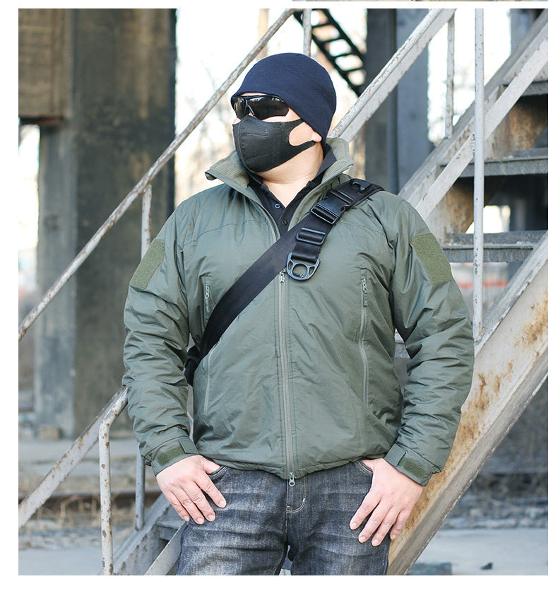 Thierry tactical jacket, Sage Green, worn front