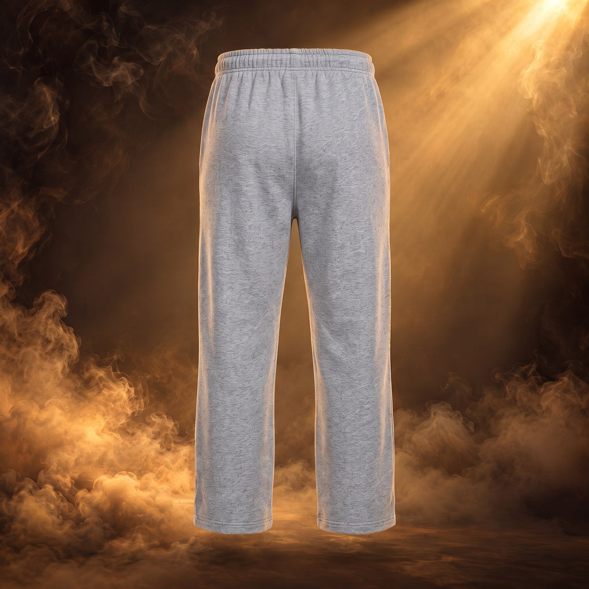 Alberto wide-leg sweatpants for men in Heather Gray, back view