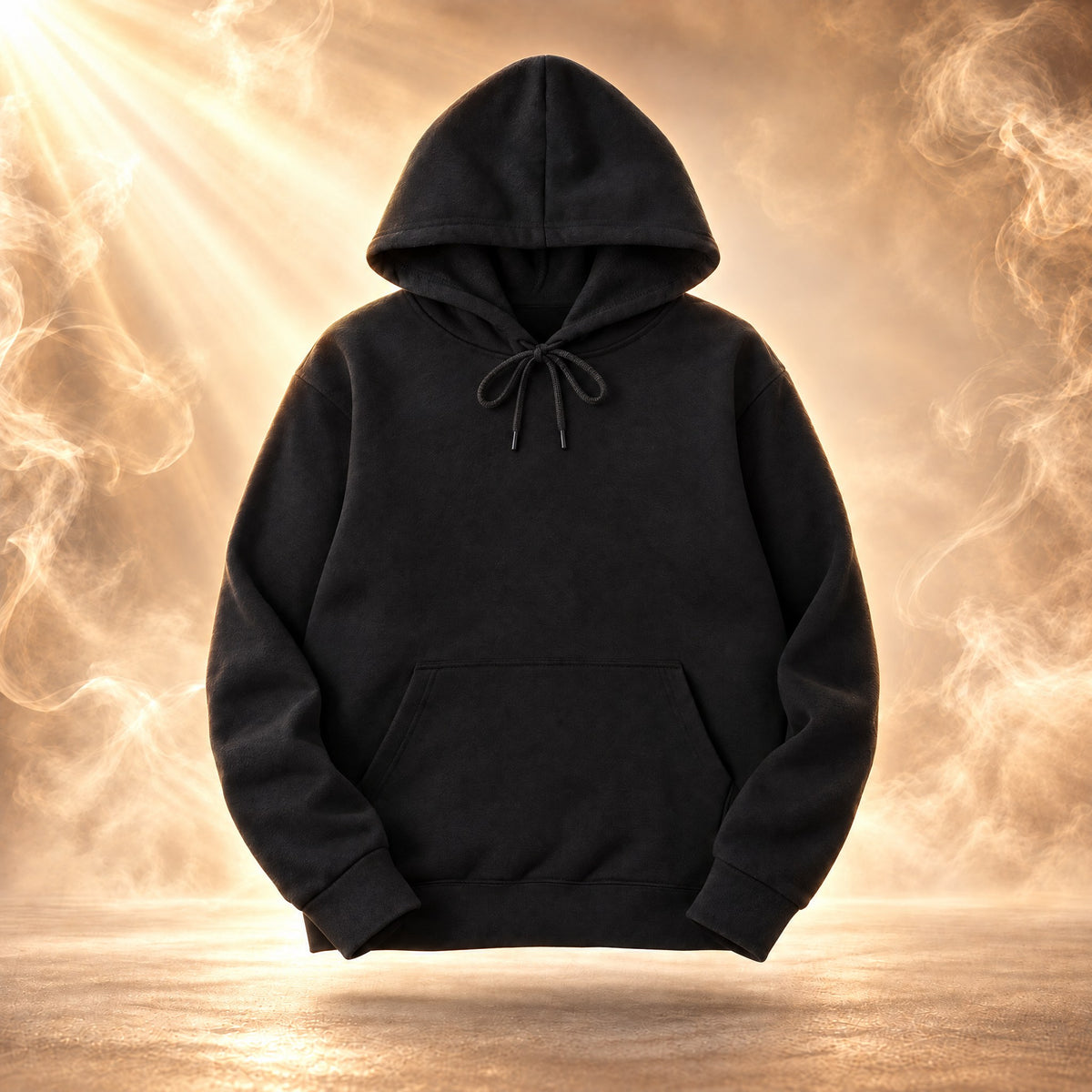 Alessio Classic Pullover Hoodie for Men in black, front view