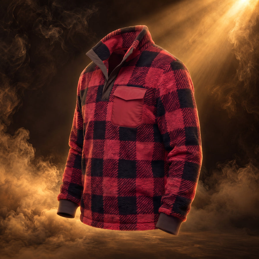 Alonzo Sherpa Fleece Stand Collar Pullover for Men