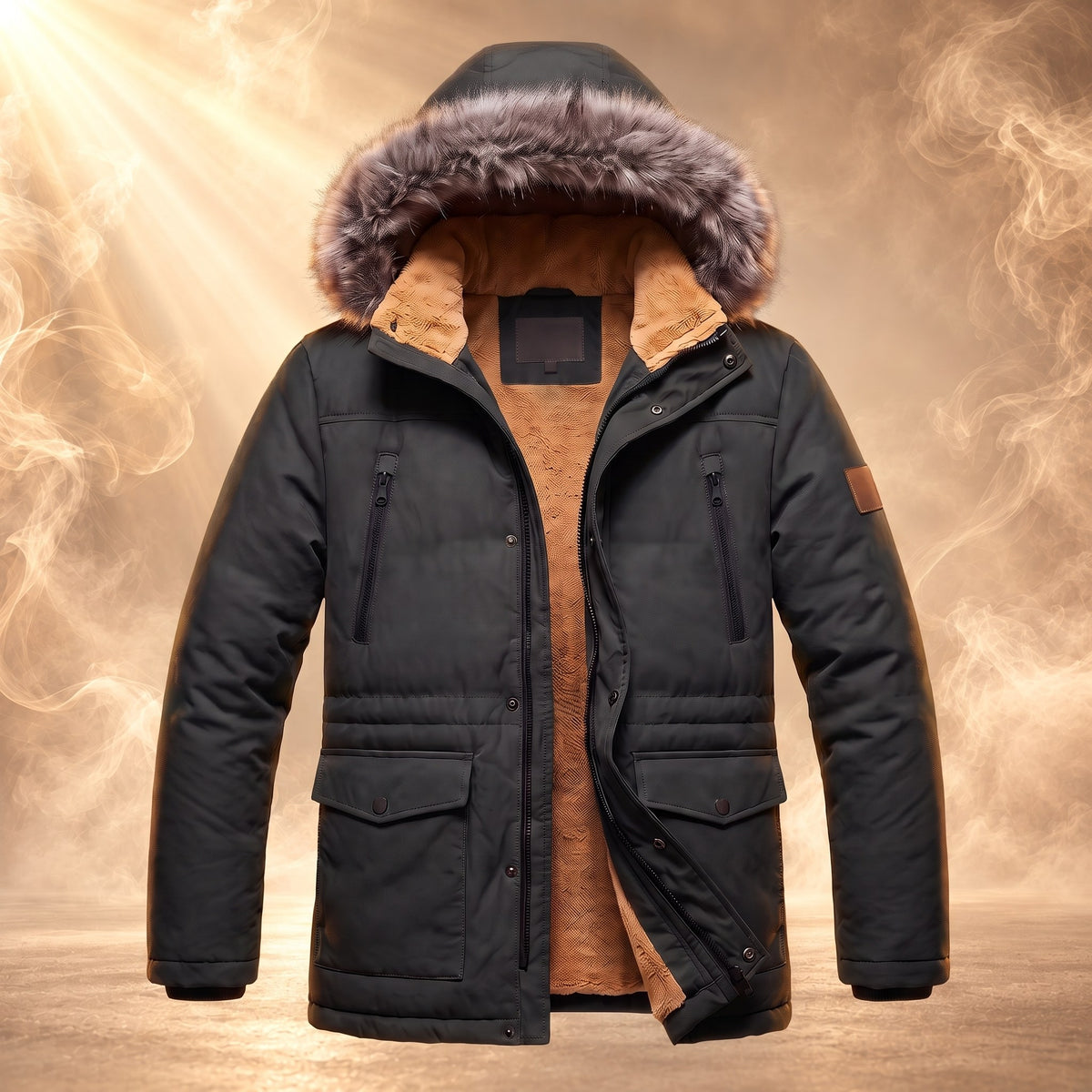Aurelio parka, Black, front