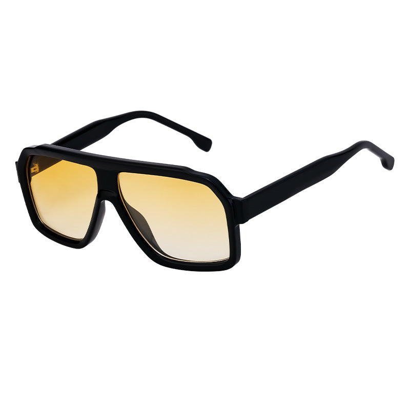 Egidio Flat Top Square Navigator Sunglasses for Men