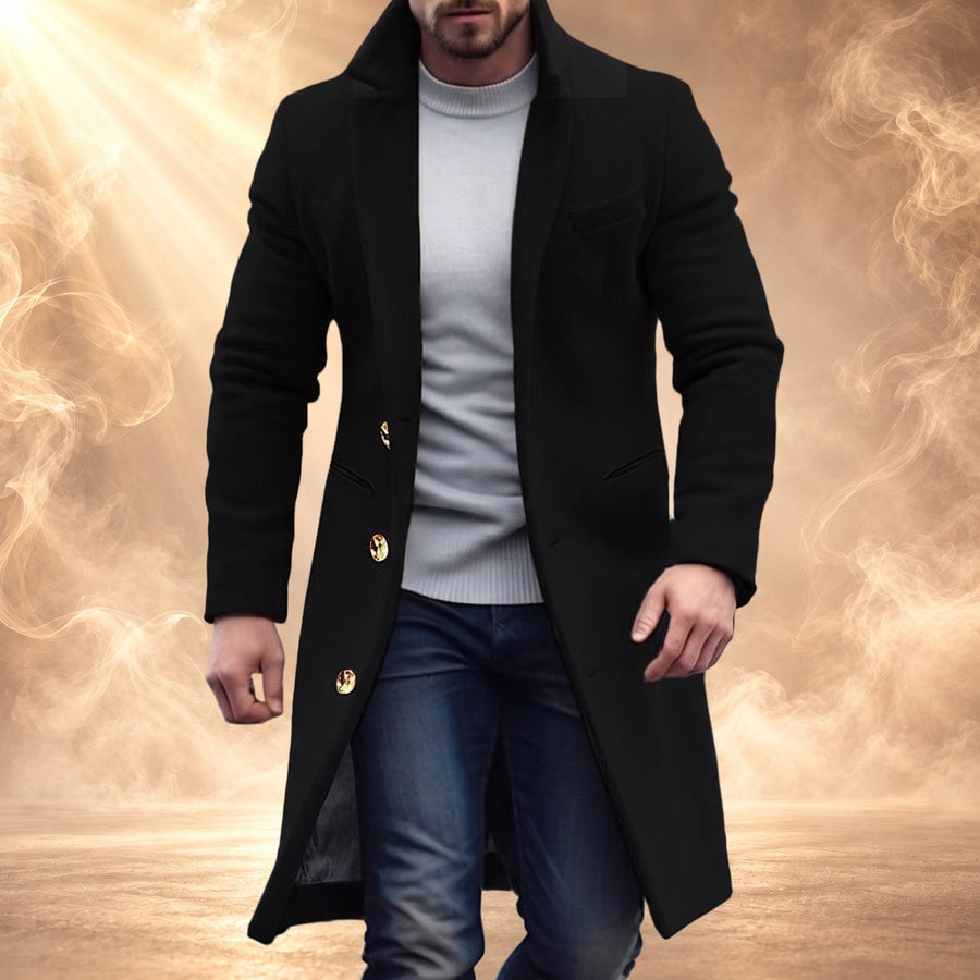 Alfredo Single-Breasted Wool Overcoat for Men