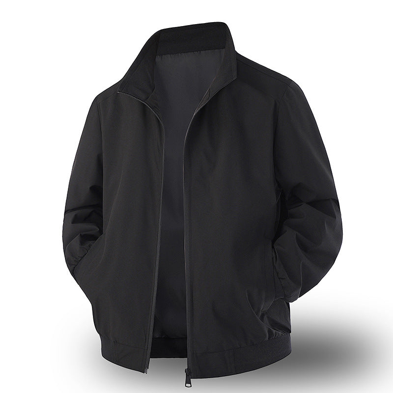 Ugo bomber jacket, Black Stand Collar, front