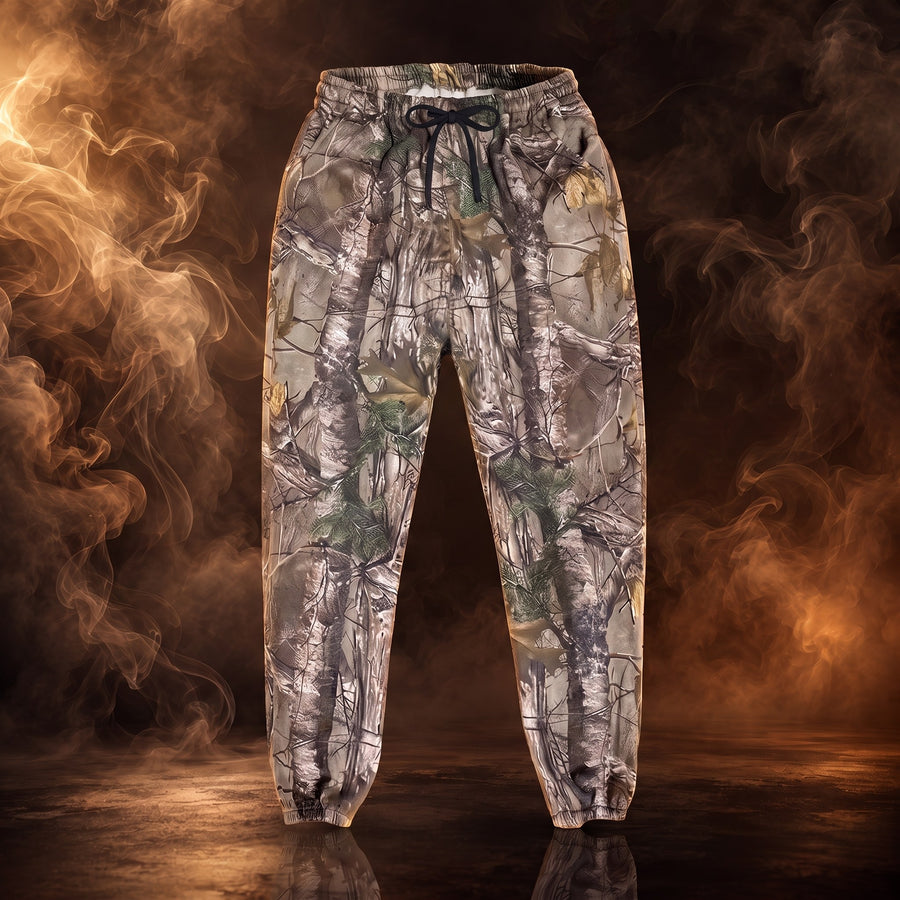 Basilio Tree Camo Brushed Jogger Pants for Men
