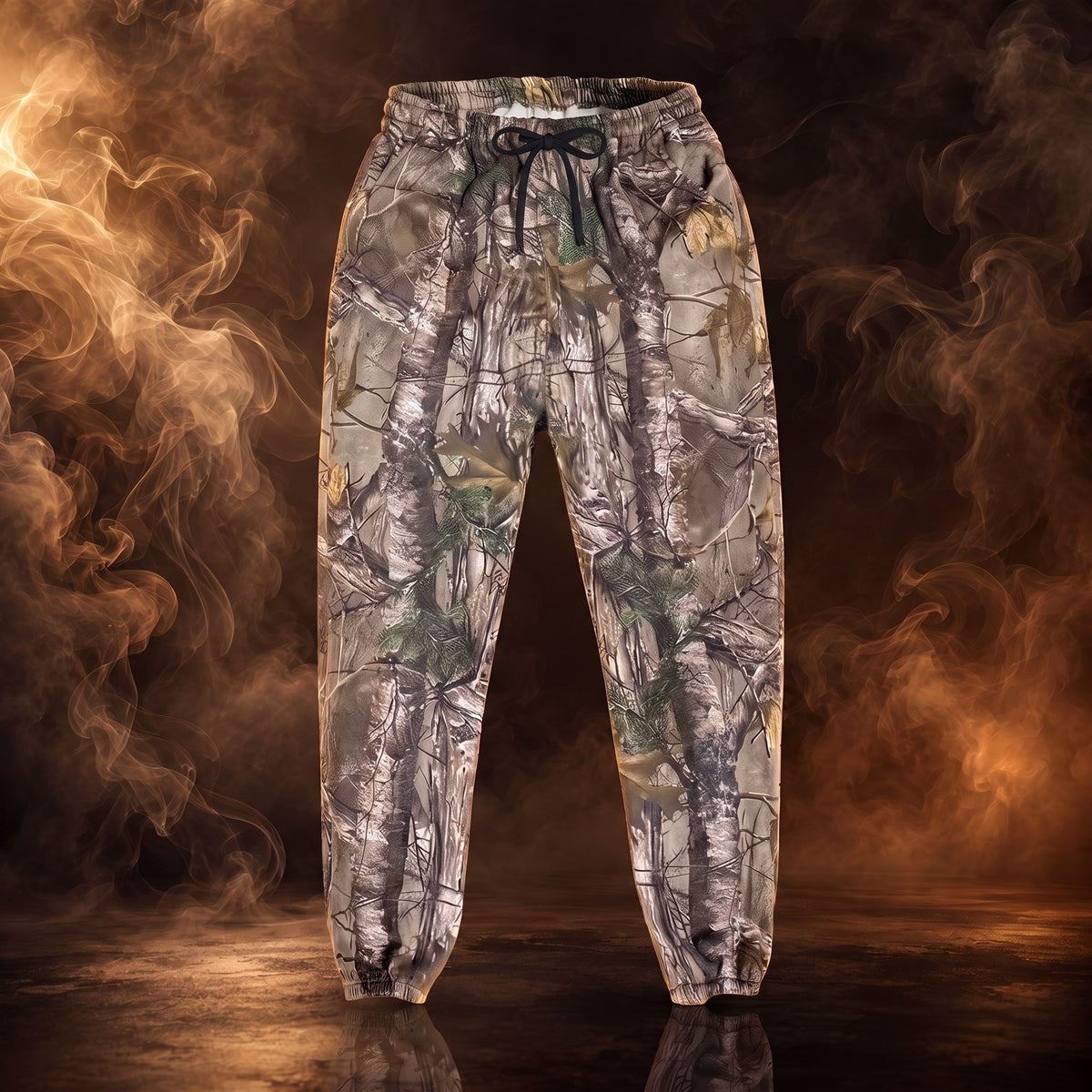 Basilio jogger pants, Brown Camo, front