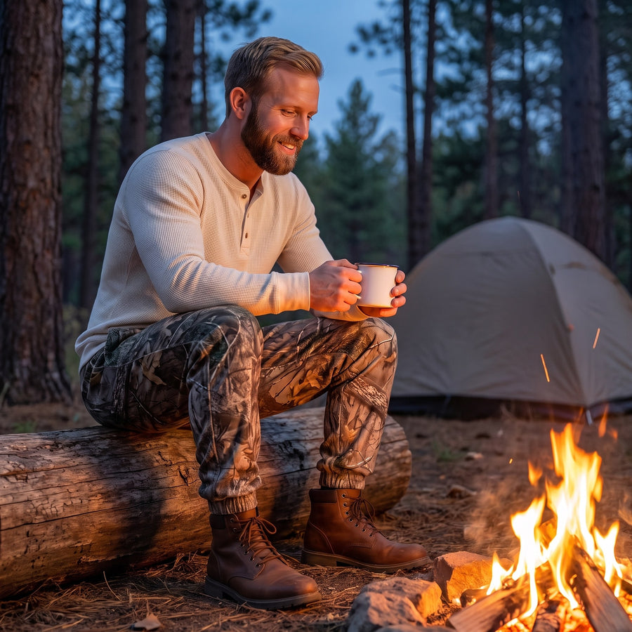Basilio Tree Camo Brushed Jogger Pants for Men