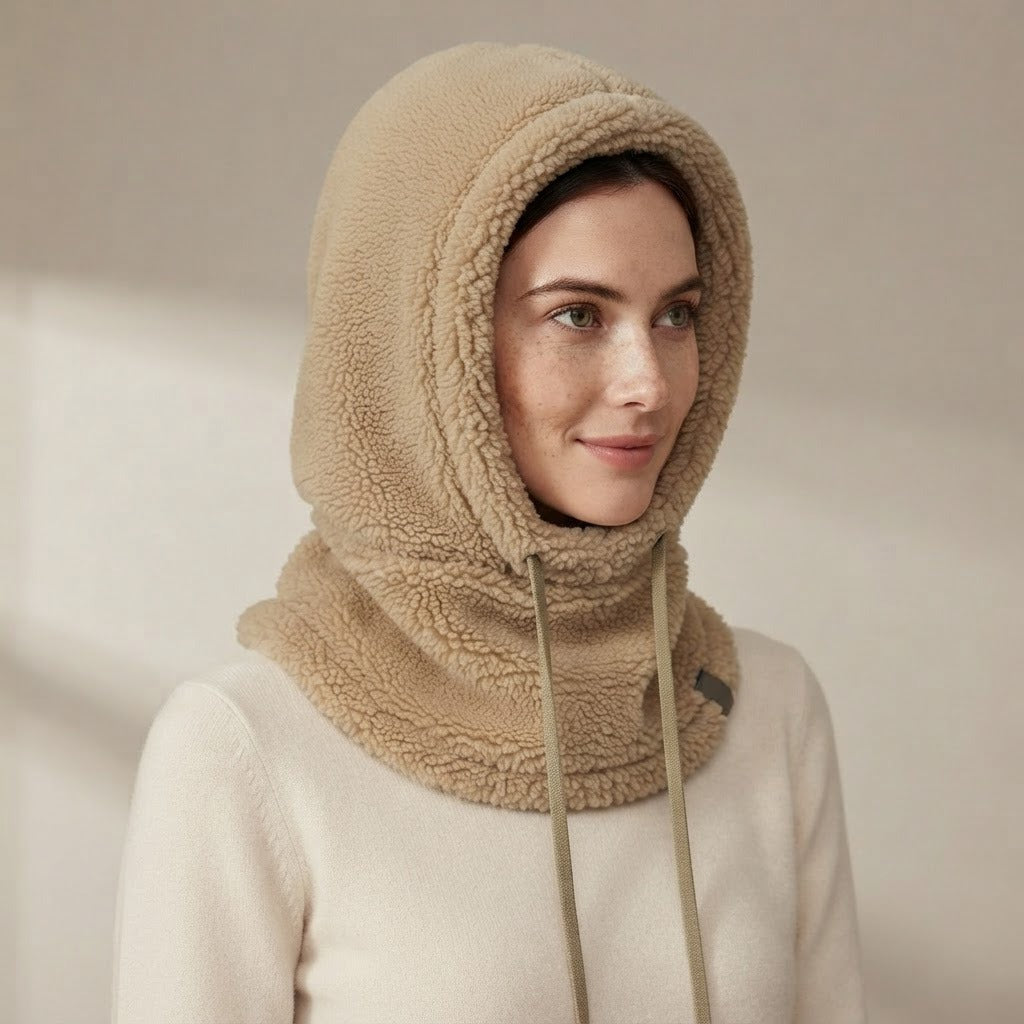 Ernesto plush fleece balaclava, Khaki, side