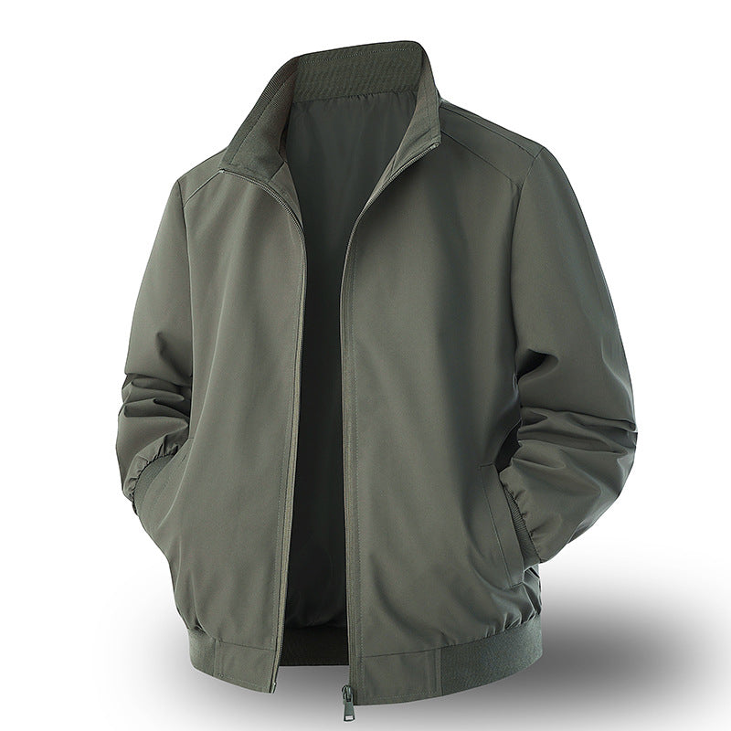 Ugo bomber jacket, Army Green Stand Collar, front