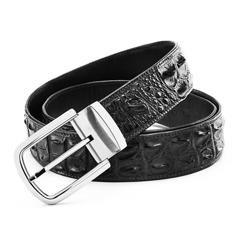 Marcantonio Genuine Leather Crocodile Pattern Belt for Men