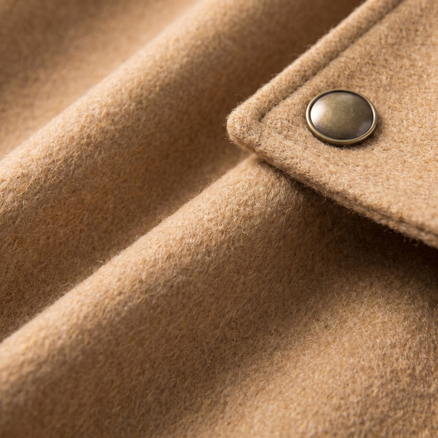 Cordelia Belted Funnel Neck Wool Coat for Women